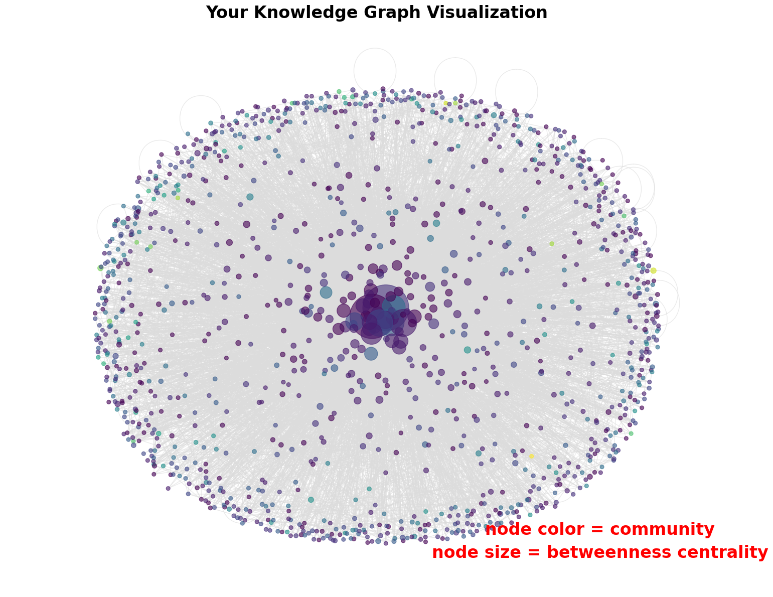 Betweenness centrality and community detection in the knowledge graph