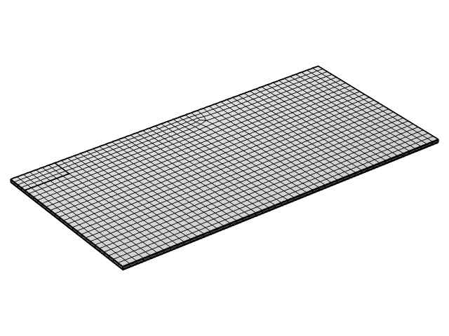 COMSOL visualization of meshed geometry with 6 um mesh size for MEMS sensor